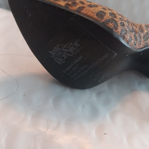 Just The Right Shoe By Raine Leopard Stiletto Mini Figurine 25017 - Picture 7 of 7